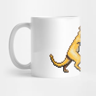 Kangaroos Boxing Pixel Art Mug